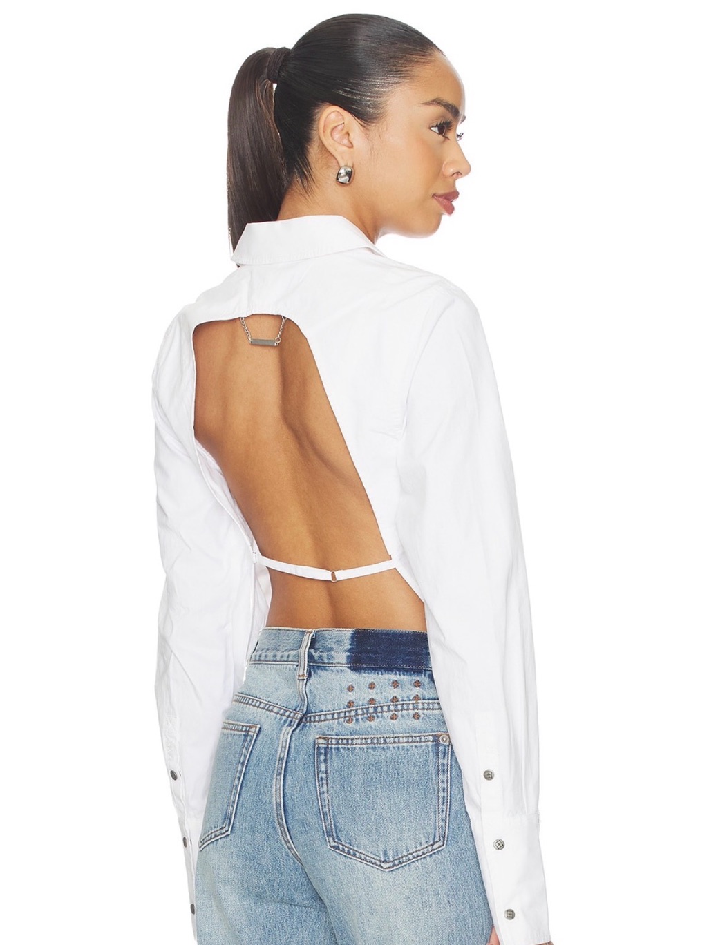 Ksubi Dare Open Back Shirt In White